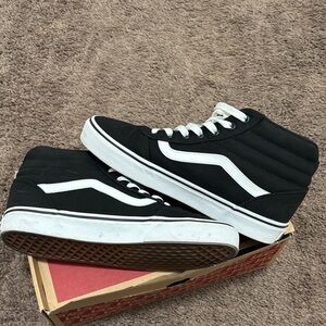 Vans Black and White High-Top Sneakers